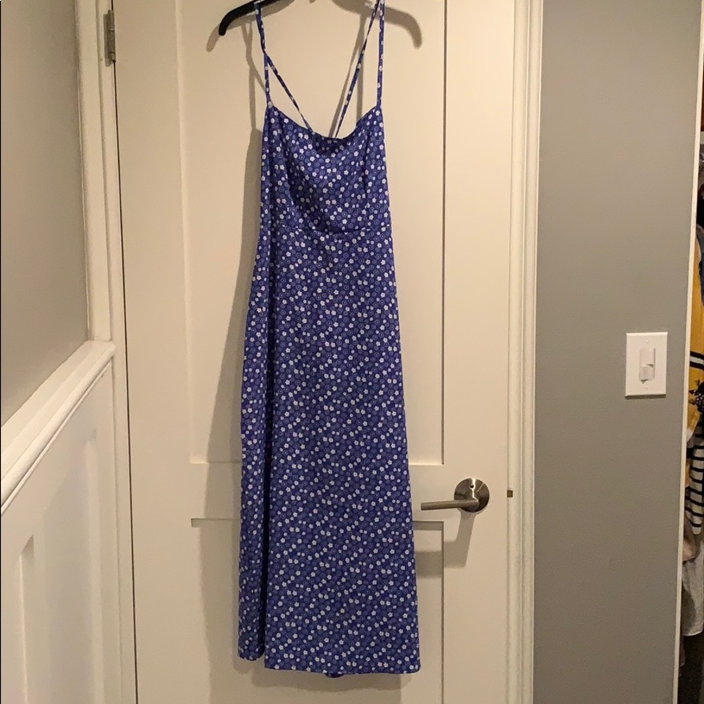 BLUE FLORAL MAXI DRESS